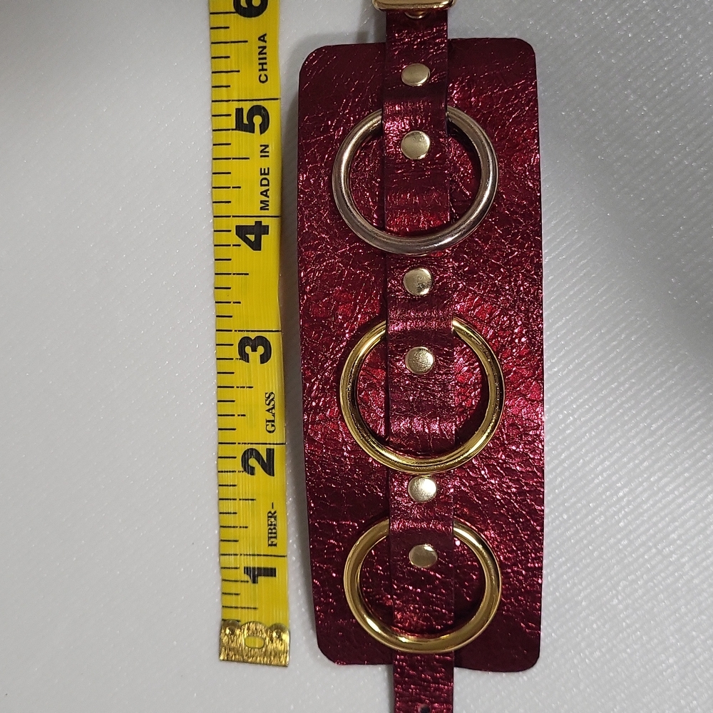 NWOT Leather & Brass Artisan Crafted Wrist Cuff - Picture 10 of 16